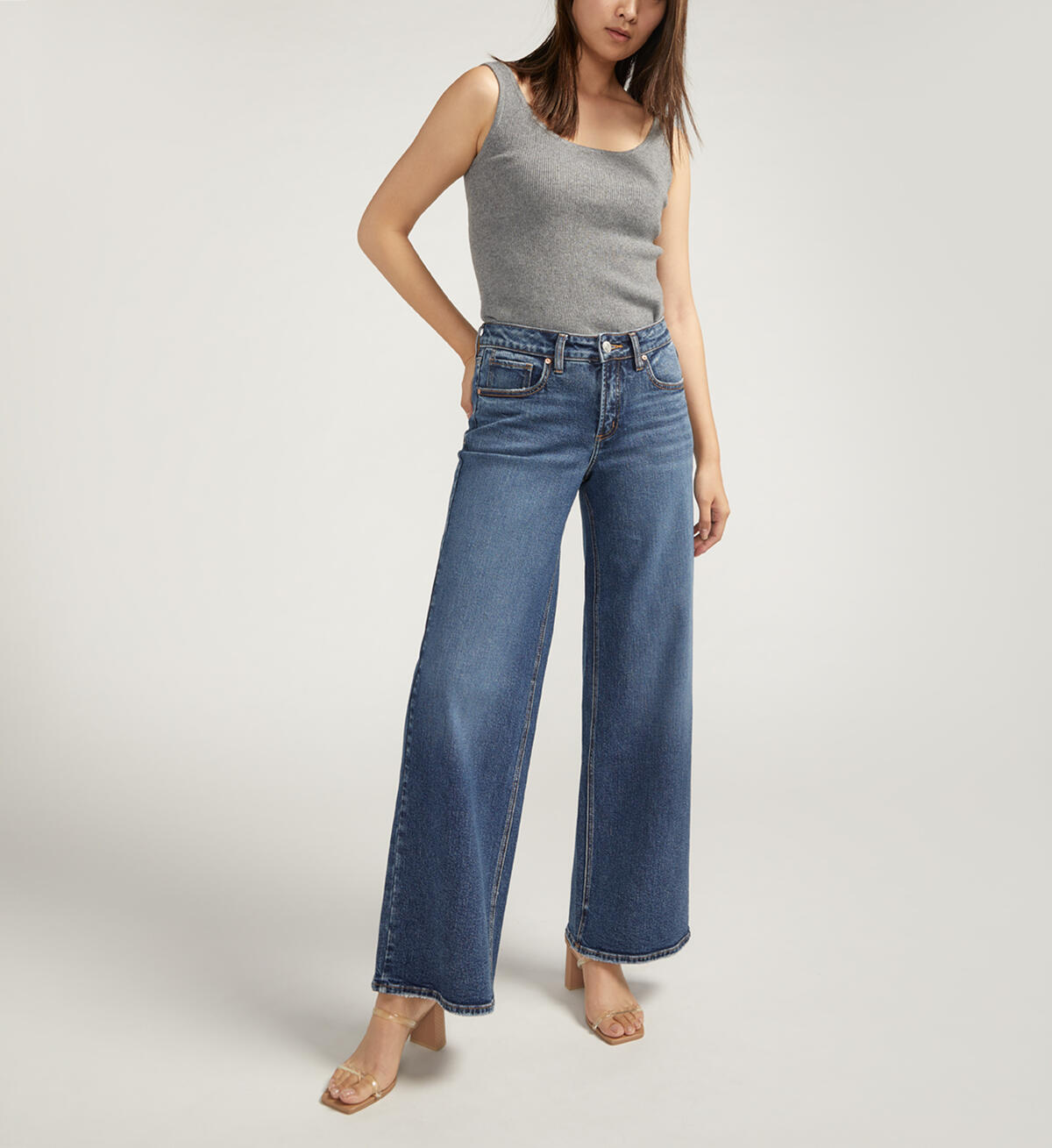 Suki Mid Rise Wide Leg Jeans, , hi-res image number 0