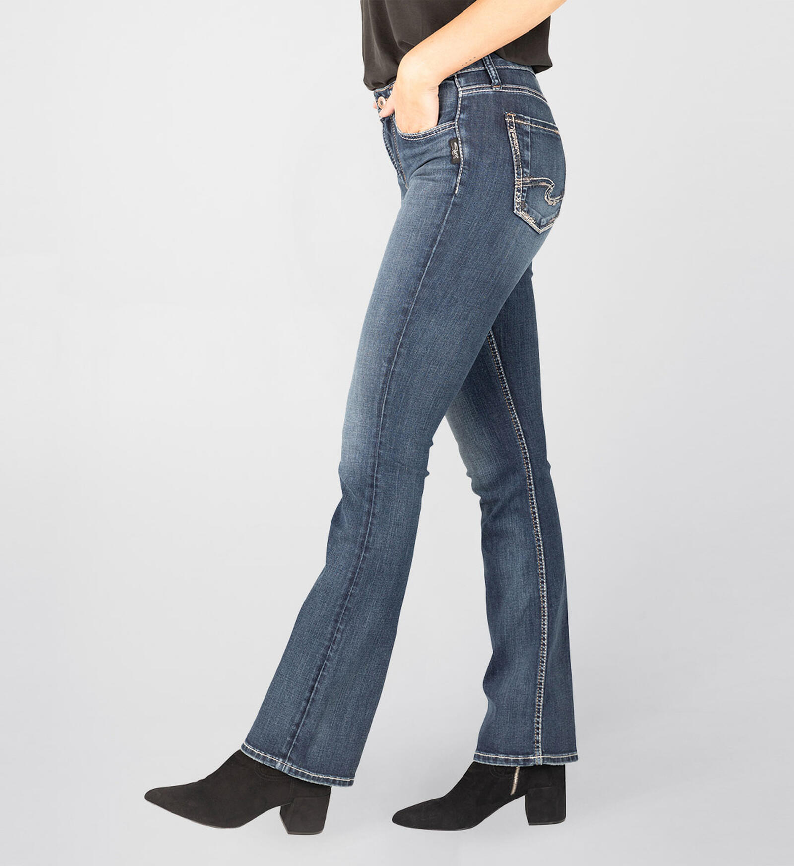 Elastic-waist faux-plain pant, Y.A.S, Women's Bootcut Jeans Online