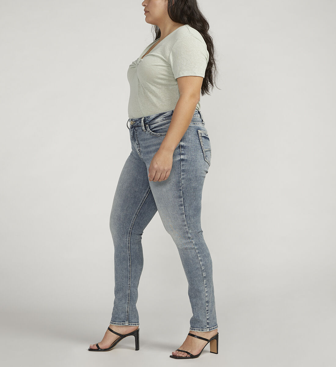 Buy Suki Mid Rise Straight Leg Jeans Plus Size for CAD 108.00 