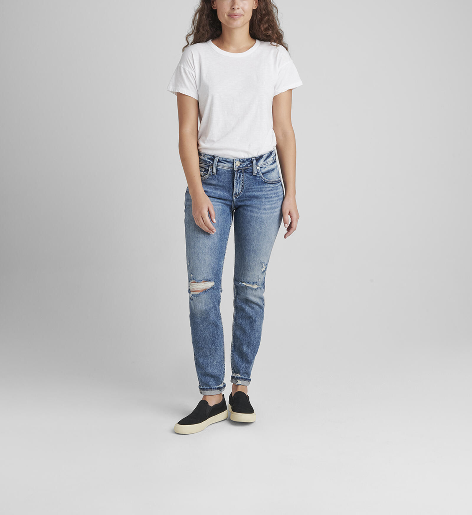 Buy Boyfriend Mid Rise Slim Leg Jeans for CAD 104.00
