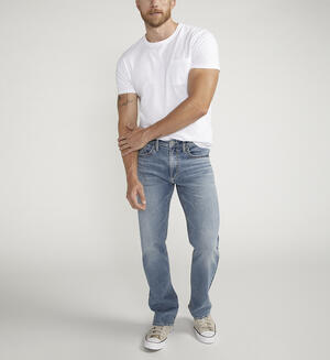 Classic Men's Thin Jeans Advanced Stretch Loose Straight Denim