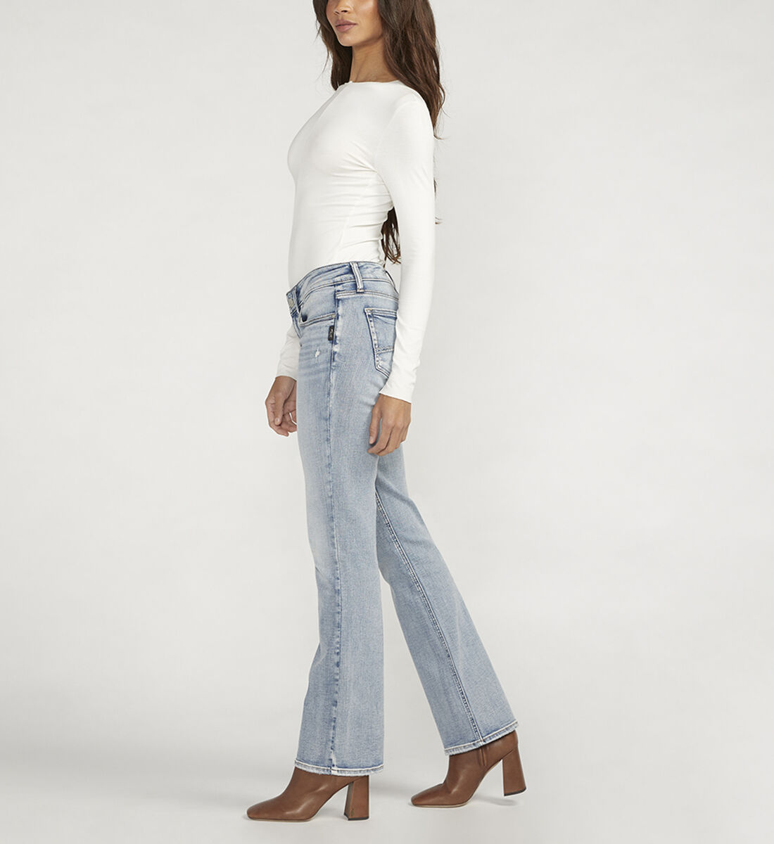 Buy Britt Low Rise Slim Bootcut Jeans for CAD 108.00 | Silver
