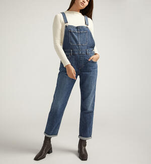 Baggy Straight Leg Overall Jeans