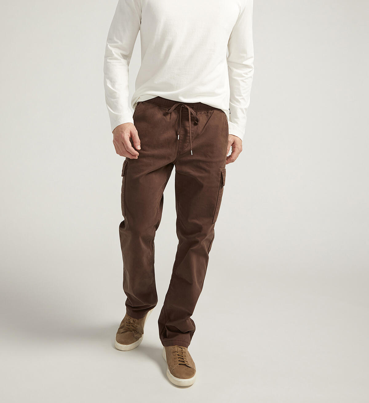 Pull-On Cargo Essential Twill Pant, Coffee, hi-res image number 0