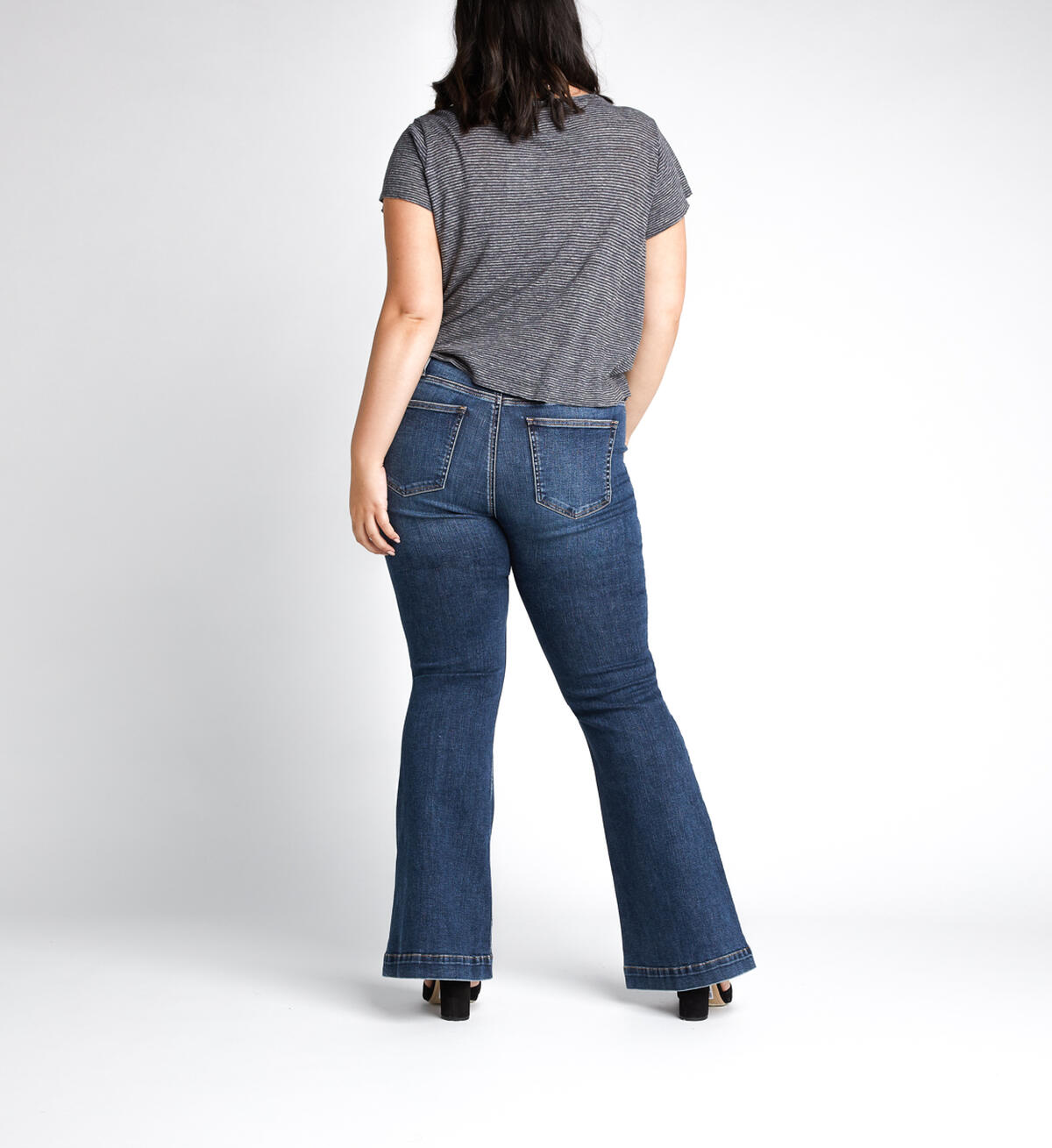 High Note High Rise Flare Jeans Plus Size, Indigo, hi-res image number 1