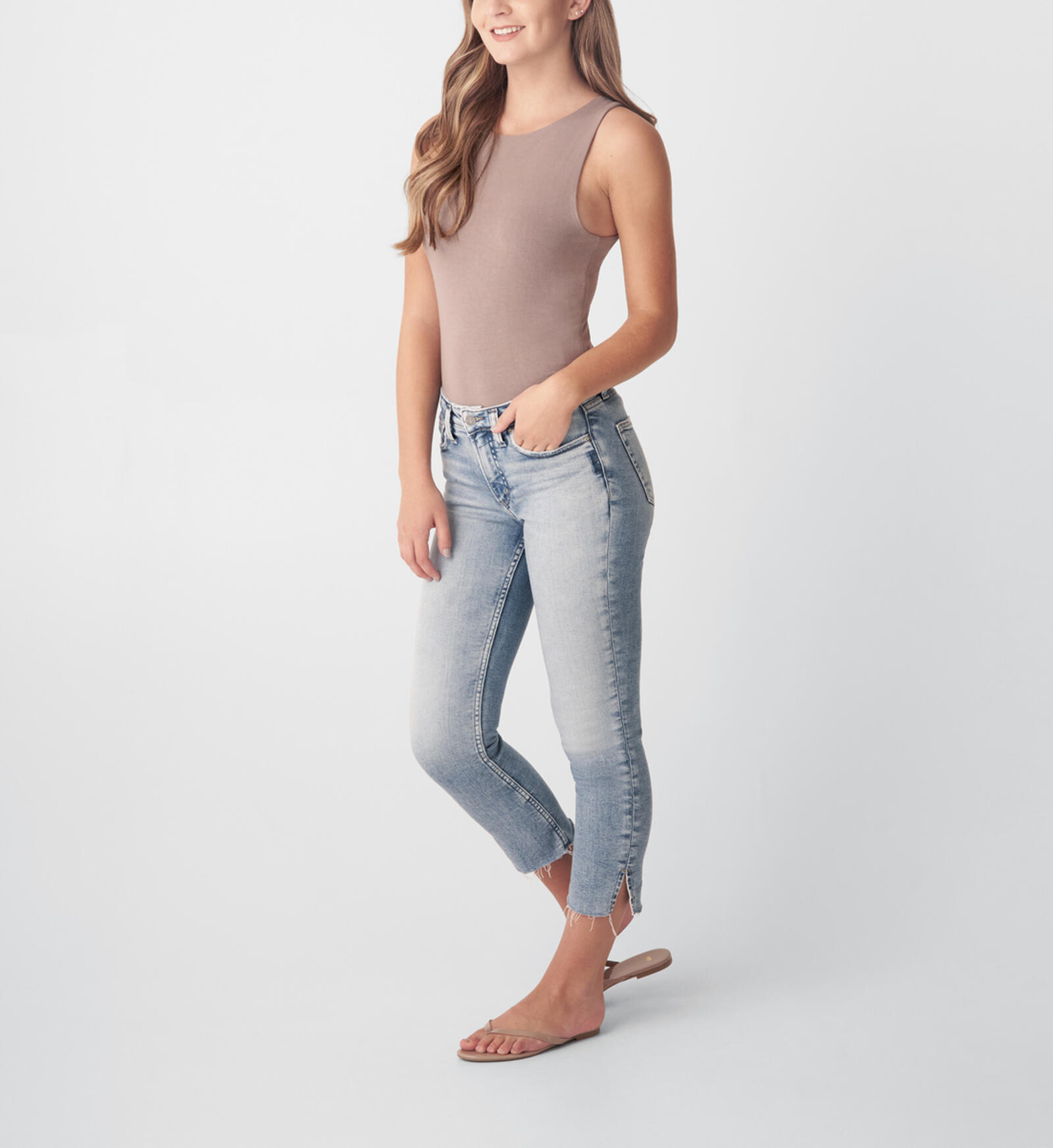 Buy Most Wanted Mid Rise Straight Crop Jeans for CAD 94.00