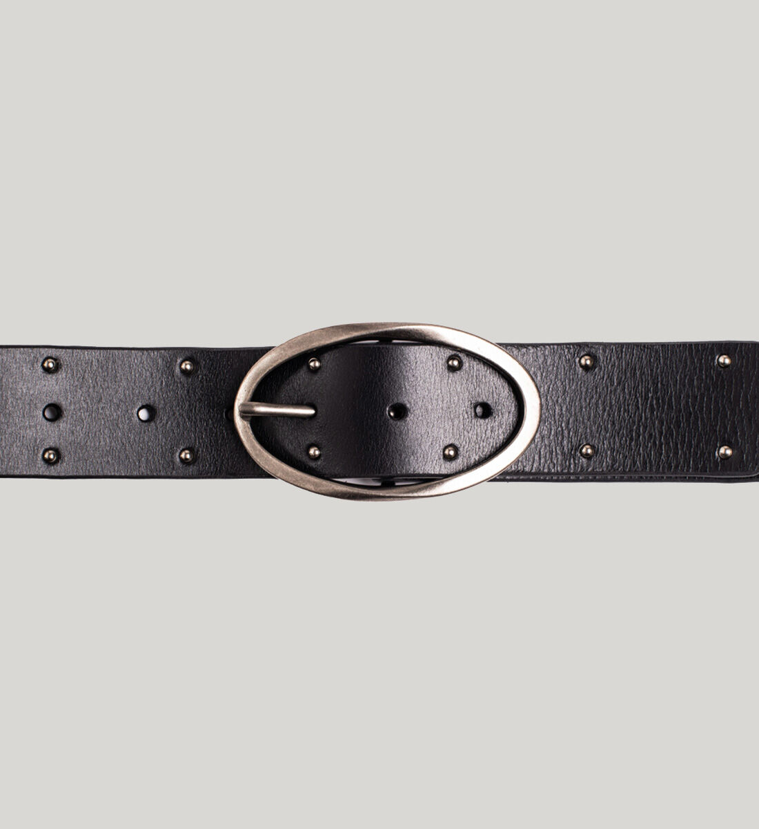 Buy Womens Genuine Leather Studded Belt for CAD 50.00 | Silver 
