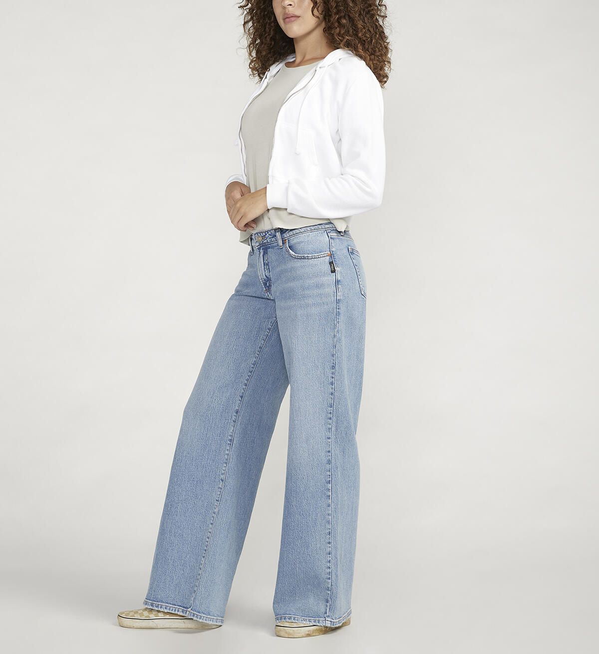 Low Rise Wide Leg Skater Jeans, Indigo, hi-res image number 0