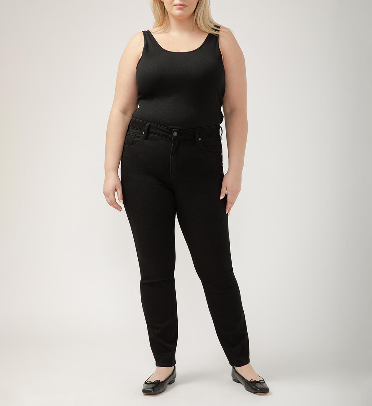 Avery High Rise Straight Leg Luxe Stretch Jeans Plus Size, , hi-res image number 0