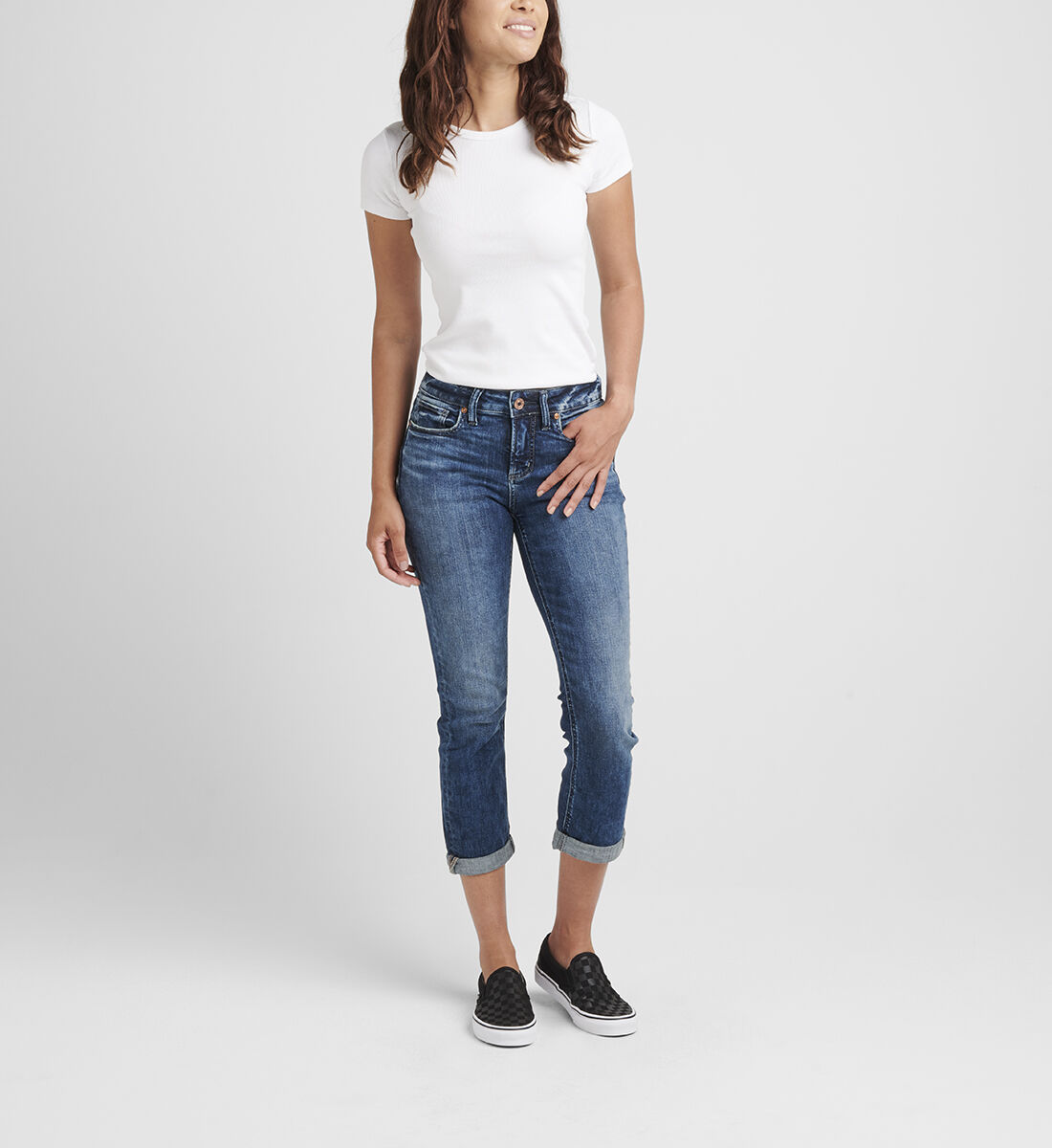 Buy Suki Mid Rise Capri for CAD 88.00 | Silver Jeans CA New