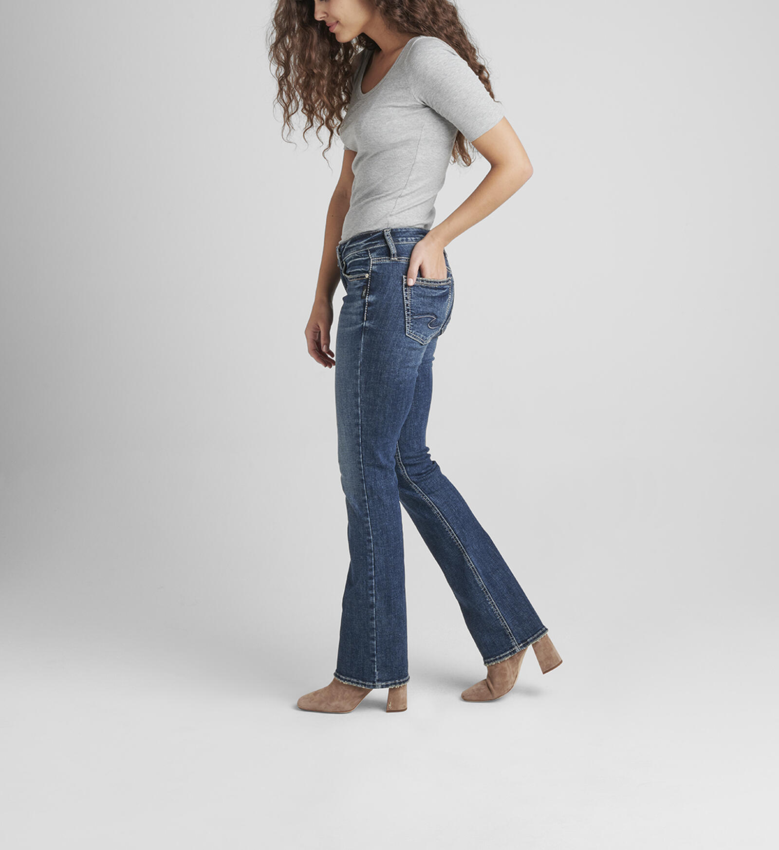 SILVER JEANS Women's Be Low Bootcut Jeans